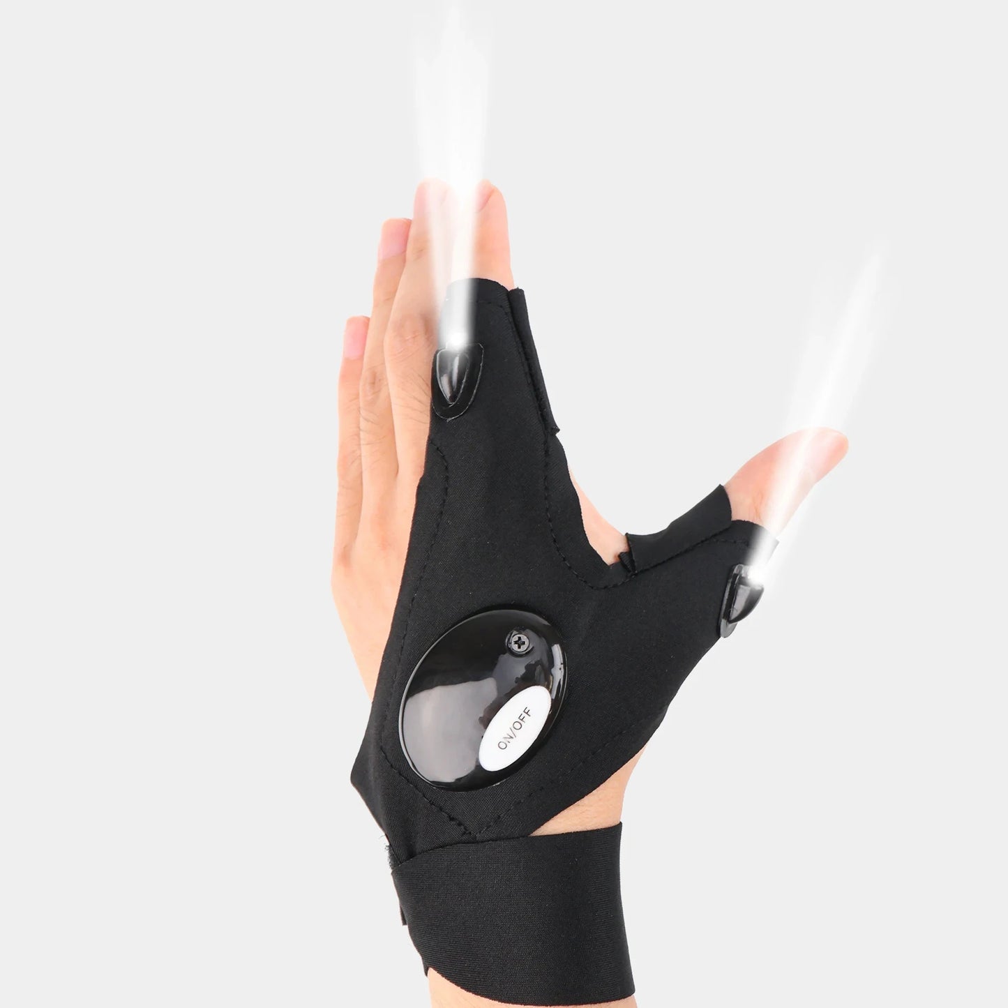 LED Fingerless Gloves for Men & Women - Waterproof, Night Fishing, Cycling, Running, and Outdoor Use