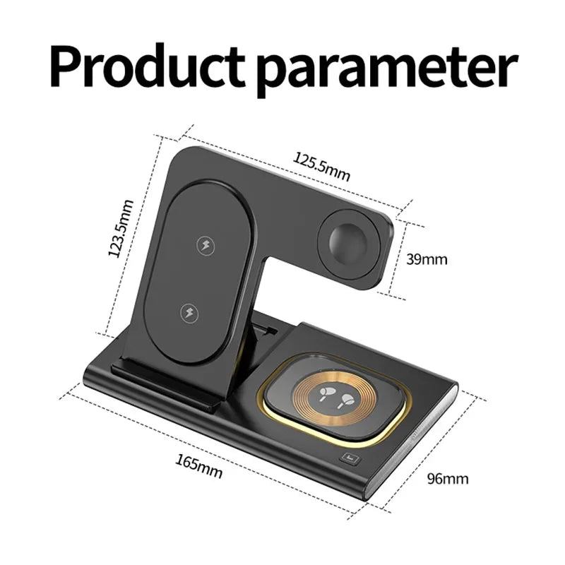 30W 3-in-1 Foldable Wireless Charger for Samsung & Galaxy Devices